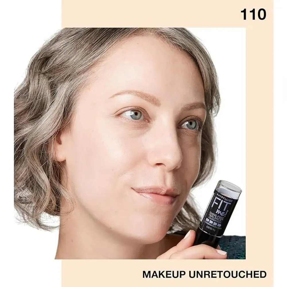 Maybelline Fit Me Shine-Free Balance Foundation Stick Multi Use 110 Porcelain